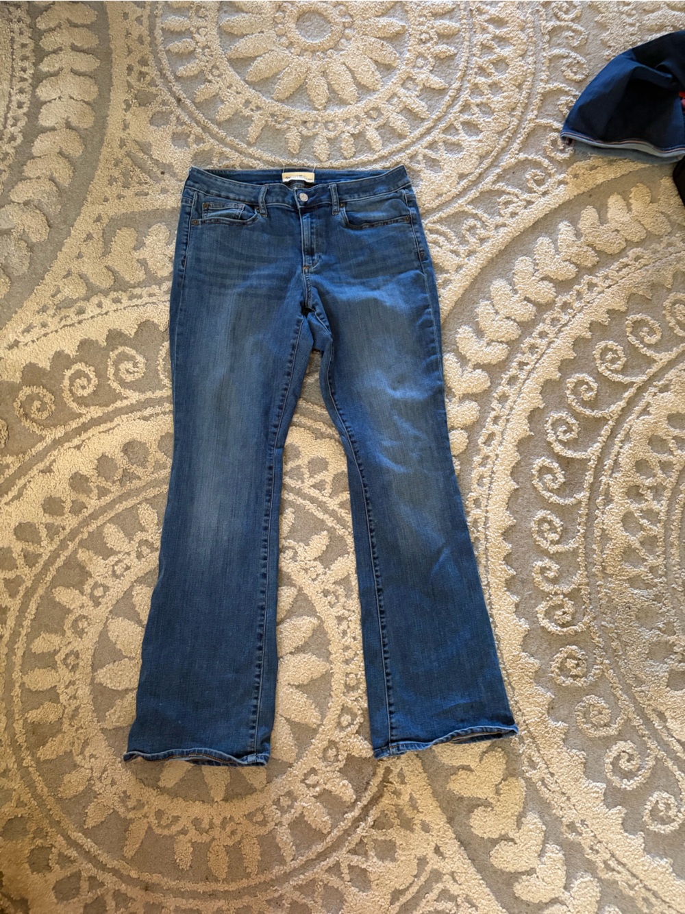 GAP Women's Straight Leg Jeans in Mid Blue Wash